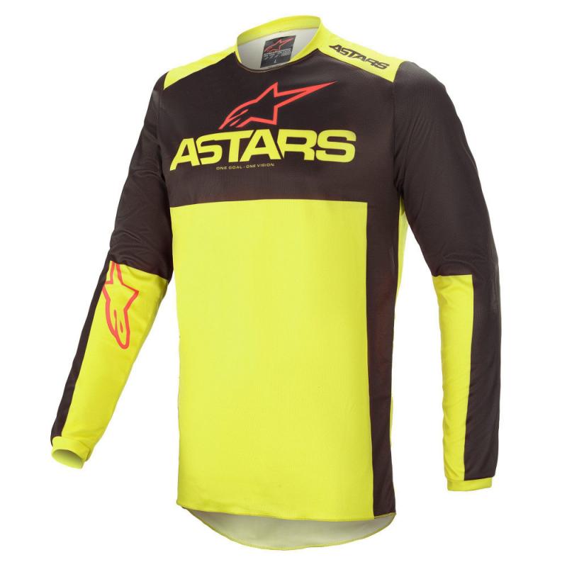 Джерси Alpinestars Fluid Tripple Jersey, черно-желтый