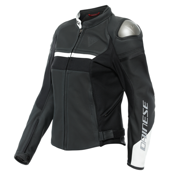 Куртка кож. DAINESE RAPIDA LADY BLACK-MATT/BLACK-MATT/WHI