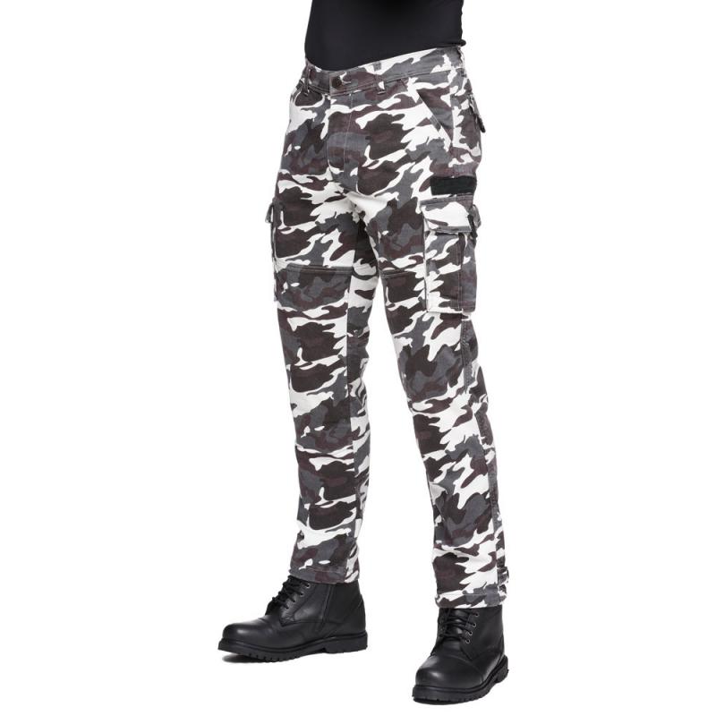 Мотоджинсы армированые Sweep Jungle Camo Black/White