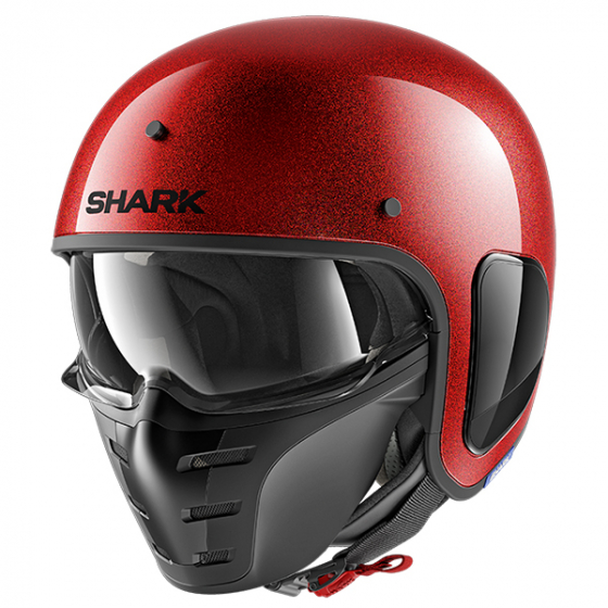 Мотошлем Shark S-Drak Fiber Blank Glitter Red