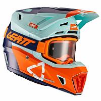 Мотошлем кроссовый Leatt Kit Moto 7.5 оранжево-синий