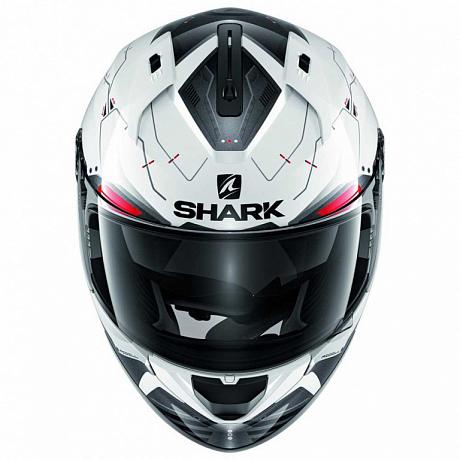 Шлем интеграл Shark Ridill Mecca, Белый/Черный/Красный XS