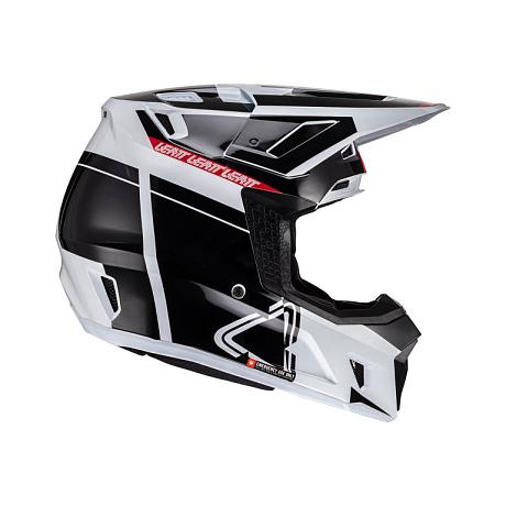 Шлем кроссовый Leatt Moto 7.5 Helmet Kit, Black/White V24 2XL