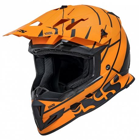 Кроссовый шлем IXS361 2.2 IXS Оранжево-черый матовый S