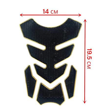 Защитная наклейка на бак мотоцикла FRM 19,5 х 14 12084 черно-желтая
