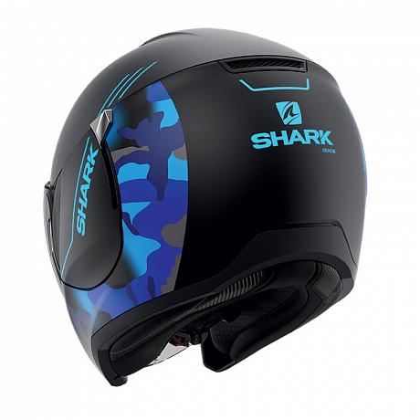 Шлем открытый Shark Citycruiser Genom Mat Black/blue/blue