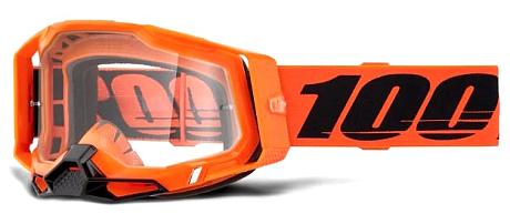 Очки 100% Racecraft 2 Goggle Neon Orange / Clear