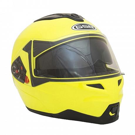 Шлем модуляр с солнцезащитными очками GSB G-339 Fluo Yellow XS