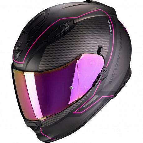 Мотошлем Scorpion Exo-510 Air Frame, цвет Черный Матовый/Розовый Матовый/Карбон