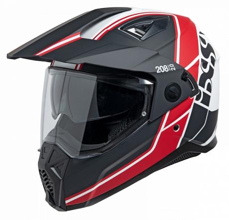 Шлем IXS 208 2.0 IXS Черно-белый-красный S