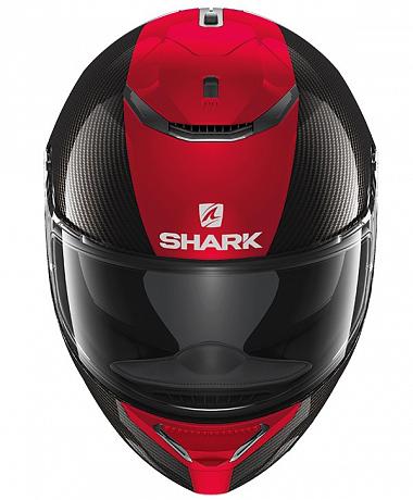 Шлем интеграл Shark Spartan Carb 1.2 Skin Carbon Red Red, черно-красный XS