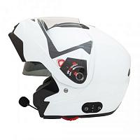 Шлем модуляр с солнцезащитными очками GSB G-339 White Glossy с системой Bluetooth