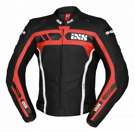 Мотокуртка кожаная IXS Sports Ld Jacket RS-600 1.0, Чёрный/Красный 48
