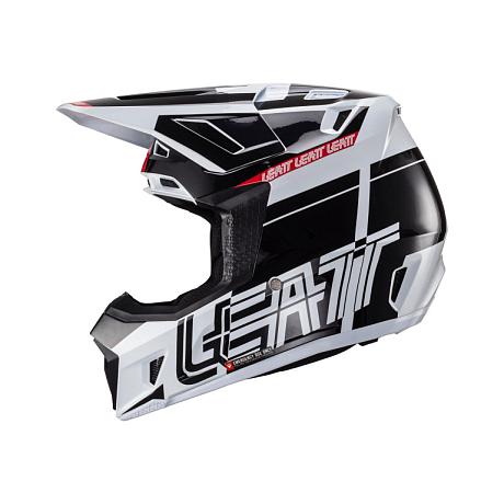 Шлем кроссовый Leatt Moto 7.5 Helmet Kit, Black/White V24 2XL