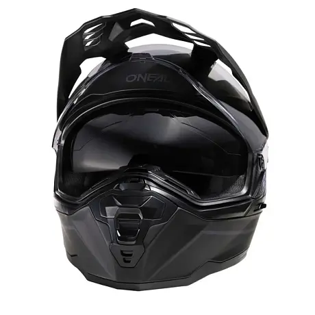 Шлем кроссовый со стеклом O'NEAL D-SRS Solid V24, мат. черный S